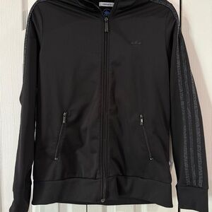 Adidas Black Track Jacket/unisex size M , made in Indonesia